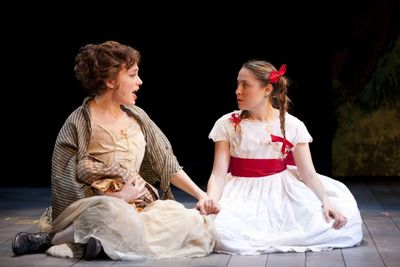 Jenny Latimer (Cinderella) and Dana Steingold (Little Red Ridinghood)
 Photo