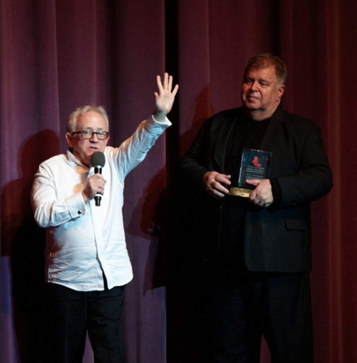 Leslie Jordan and David Galligan at 