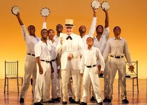 Ron Holgate as The Interlocutor (center) and the Cast of The Scottsboro Boys @ BroadwayWorld Ron Holgate as The Interlocutor (center) and the Cast of The Scottsboro Boys Photo