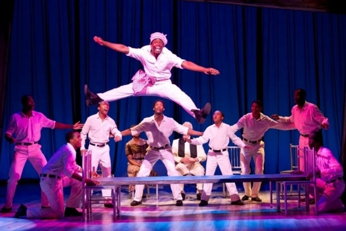 James T. Lane (above) as Ozie Powell and the Cast of The Scottsboro Boys at 