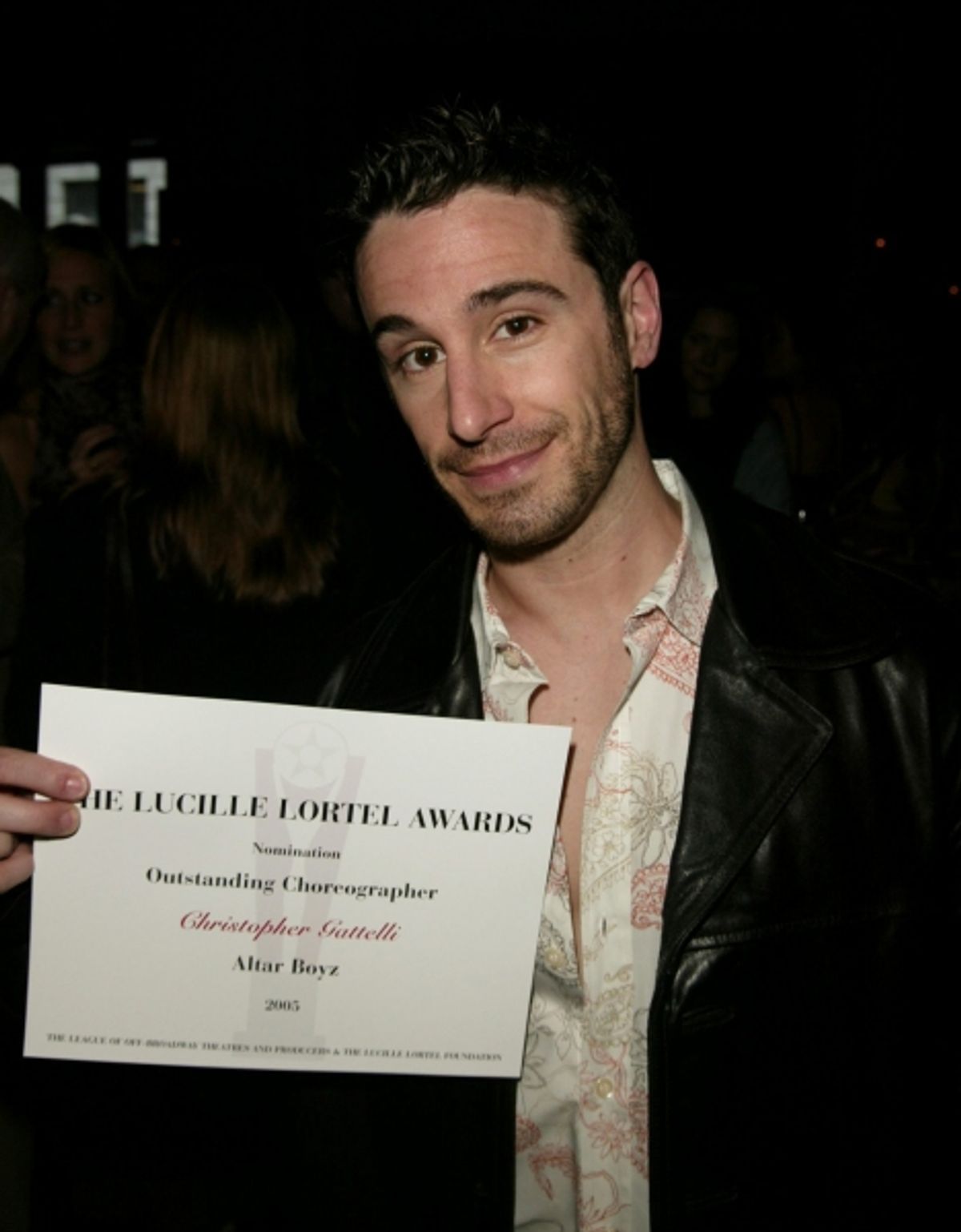 Christopher Gattelli  Attending the 20th Annual Lucille Lortel Awards, for Outstanding Achievement Off-Broadway, Nominees Party at Ruby Foo's Uptown Restaurant in New York City. April 18, 2005  at 