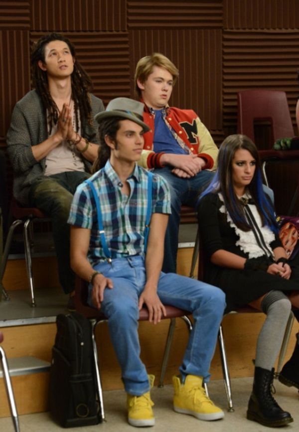 Harry Shum Jr., Damian McGinty, Samuel Larsen, Lea Michele
 Photo