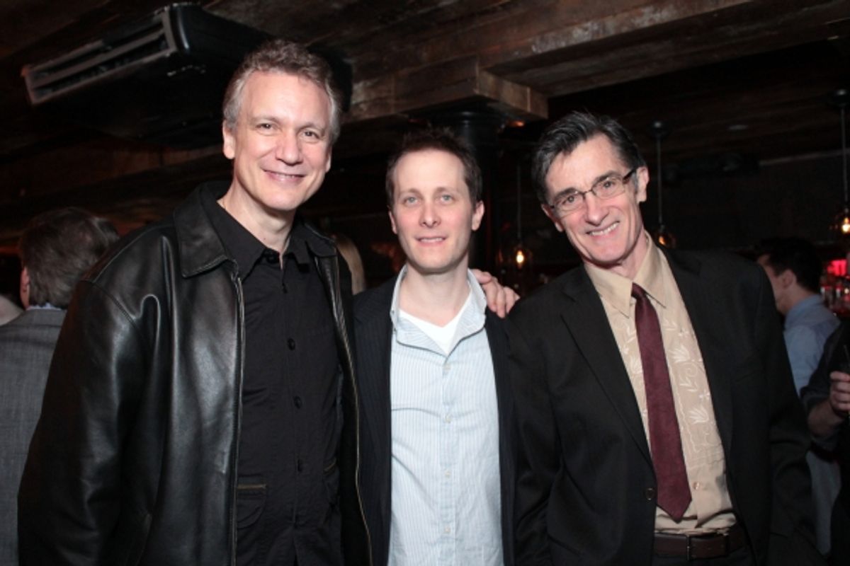 Rick Elice, Jeff Croiter, Roger Rees at 