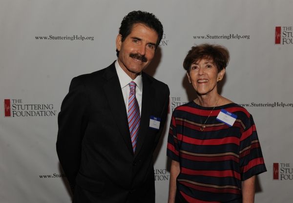 John Stossel, Fox News, and Jane Fraser, president of the Stuttering Foundation Photo