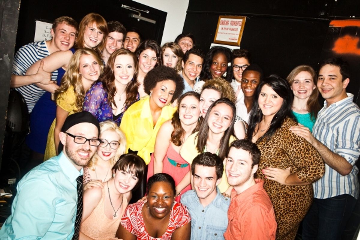 Jeff Heimbrock, Carly June Cohen, Nick Zients, Michael Hughes, Chandler Reeves, Sean Potter, Victor Legra, Latoya Edwards, Toren Nakamura, Elijah Boyles, Hayley Anna Norris, Ebeth Engquist, Tory Ramirez; Middle Row: Tierney Malloy, Jill Christine, Kerri G at 