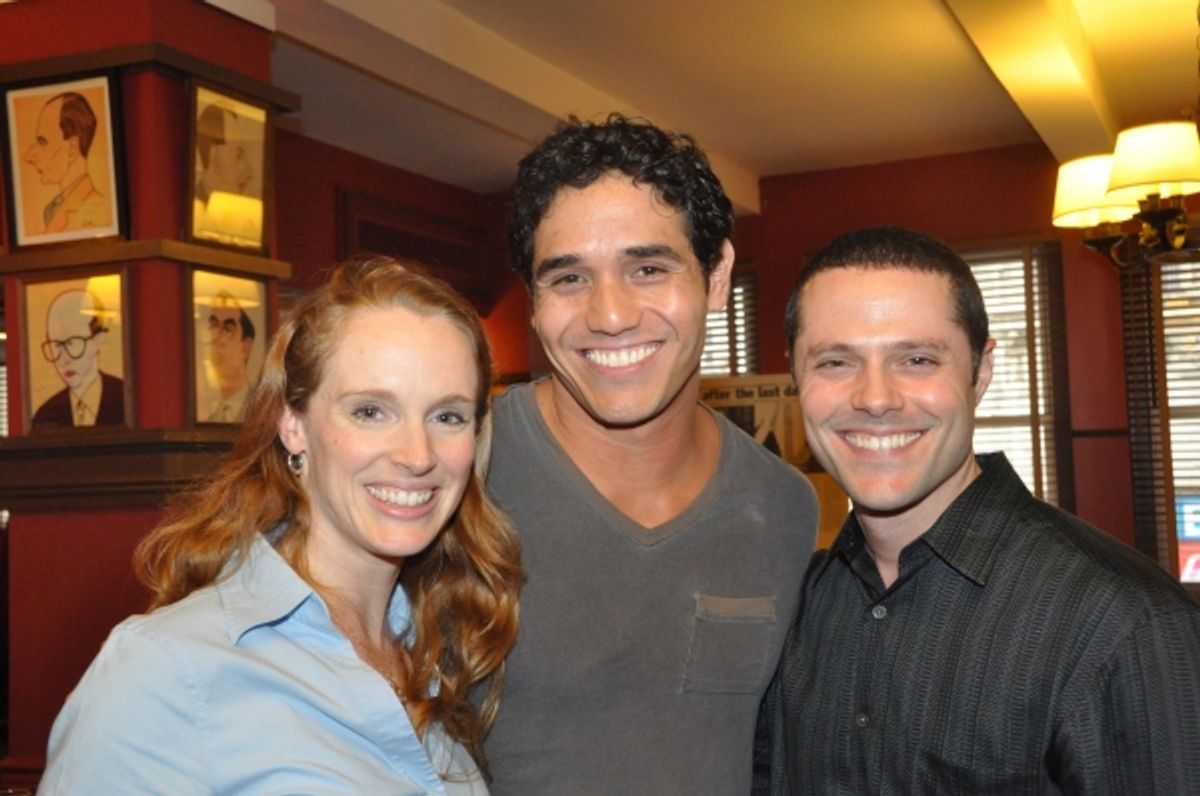 Kelly Jacobs, Adam Jacobs (The Lion King) and Josh Bergasse at 