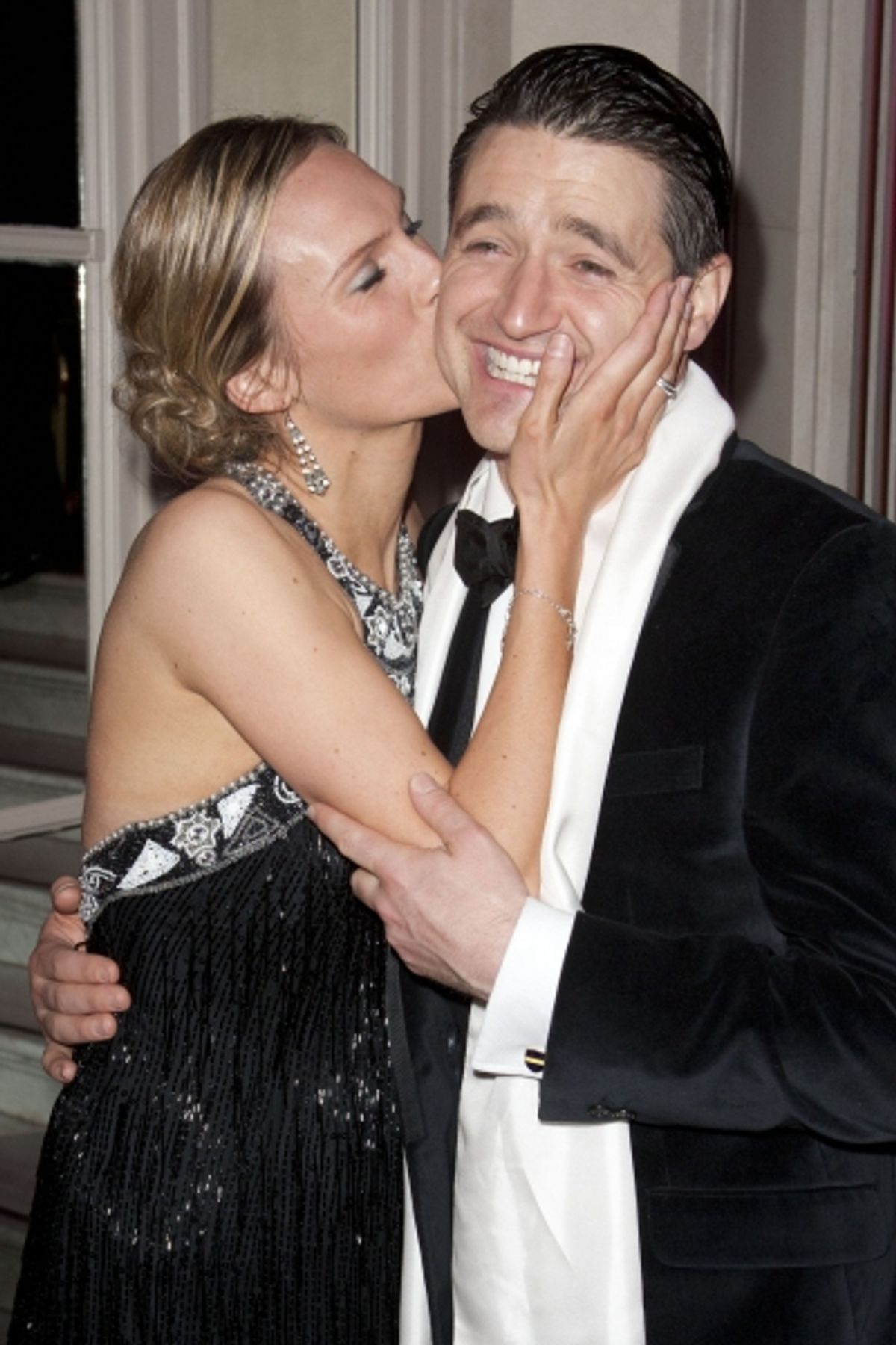 Clare Chambers and Tom Chambers (Jerry Travers) attend the after party on Press Night for Top Hat at The Waldorf Hilton, London, England on 9th May 2012. (Credit should read: Dan Wooller/wooller.com). Paid use only. No Syndication at 