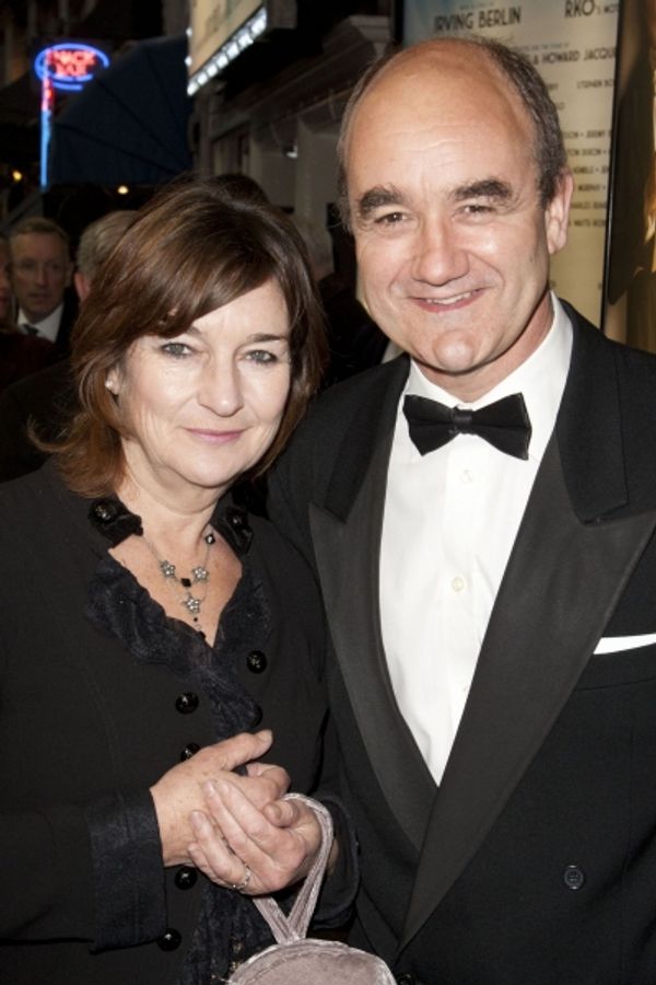 Jane Galloway and David Haig arrive on Press Night for Top Hat at the Aldwych Theatre Photo