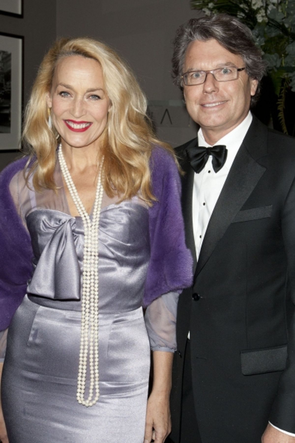 Jerry Hall and Warwick Hemsley attend the after party on Press Night for Top Hat at The Waldorf Hilton, London, England on 9th May 2012. (Credit should read: Dan Wooller/wooller.com). Paid use only. No Syndication at 