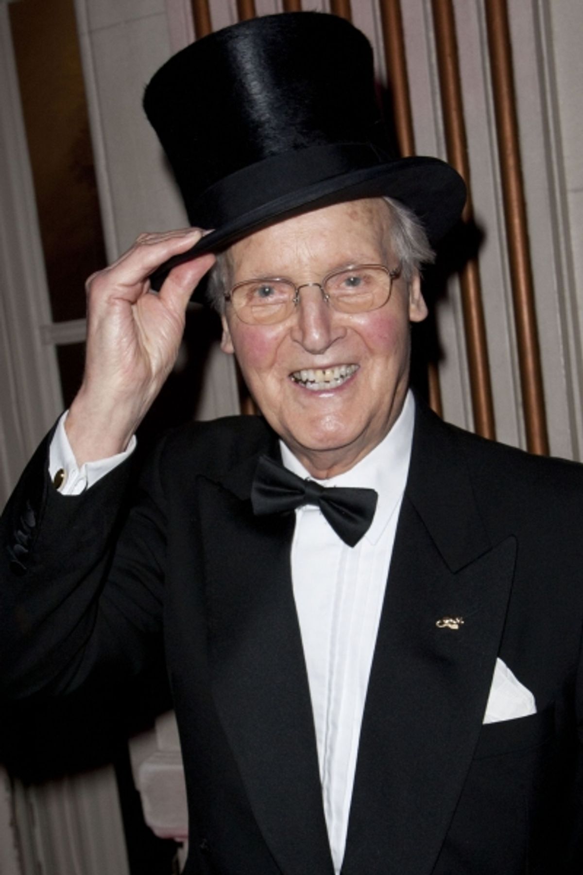 Nicholas Parsons attends the after party on Press Night for Top Hat at The Waldorf Hilton, London, England on 9th May 2012. (Credit should read: Dan Wooller/wooller.com). Paid use only. No Syndication at 