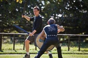 Simon Merrells and Cast Photo