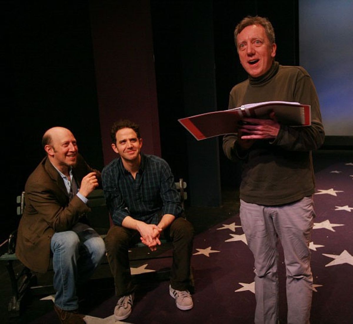 Steve Routman, Santino Fontana and Tom Aulino at 