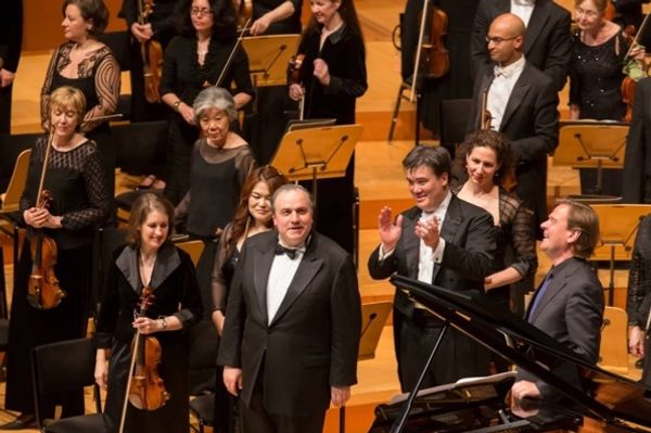 Yefim Bronfman, Alan Gilbert and Magnus Lindberg Photo