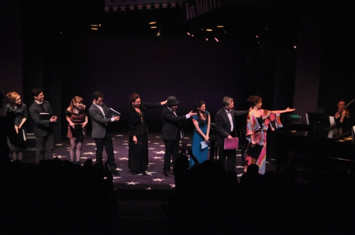 Erin Davie, Robb Sapp, Jillian Louis, Santino Fontana, Glory Crampton, Steve Routman, Ramona Mallory, Tom Aulino and Janet Dacal at 