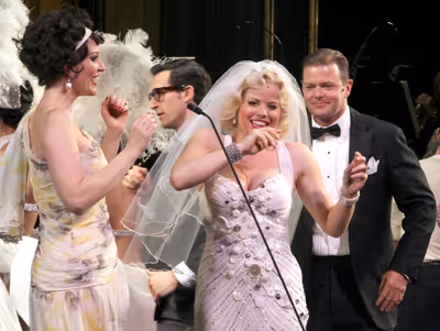 Aaron Lazar, Rachel York, Megan Hilty, Clarke Thorell  Photo