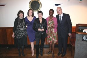 Elizabeth Alderman, Erica Hill, Eve Ensler, Susan Ayot, and Dr. Stephen Alderman @ BroadwayWorld Elizabeth Alderman, Erica Hill, Eve Ensler, Susan Ayot, and Dr. Stephen Alderman Photo