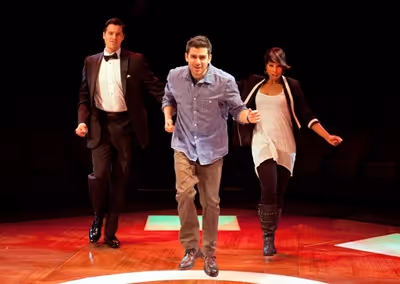 Heath Calvert as Byron, Adam Kantor as Jeff and Nicole Lewis as Nina  Photo