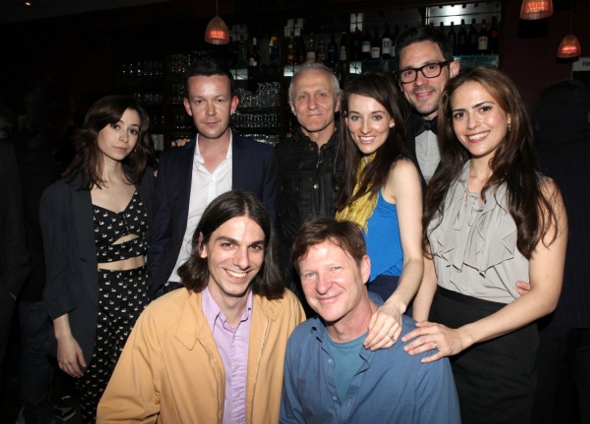 Enda Walsh with The Cast of 'ONCE' : Cristin Milioti, Lucas Papaelias, David Patrick Kelly, Elizabeth A. Davis, Andy Taylor, Steve Kazee & Erika Walsh  at 