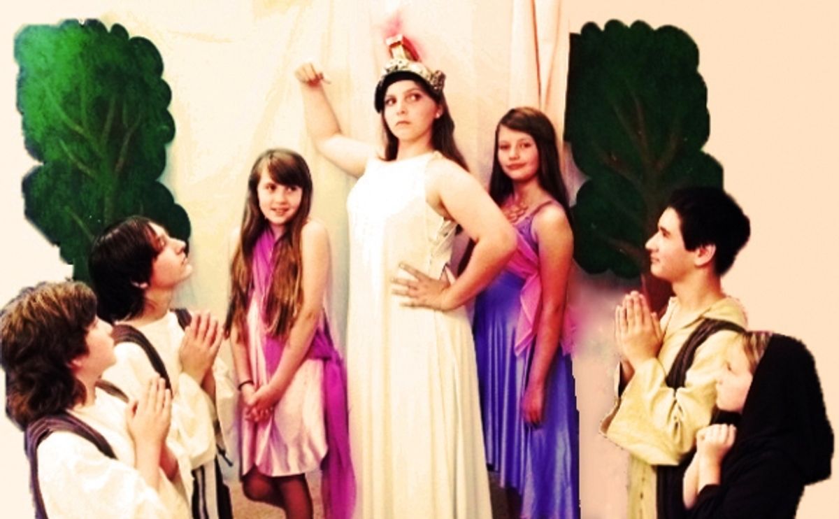 Ethan Schyman, Liam Baker, Lucas Hannig, Stephanie Hotz, Lily Rennaker, Grace Rector and Hana Lina Woolley at 