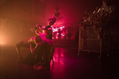 Sean Gannon as Paris and Amber Youell as Juno in the World Premiere of Judge Me Paris Photo