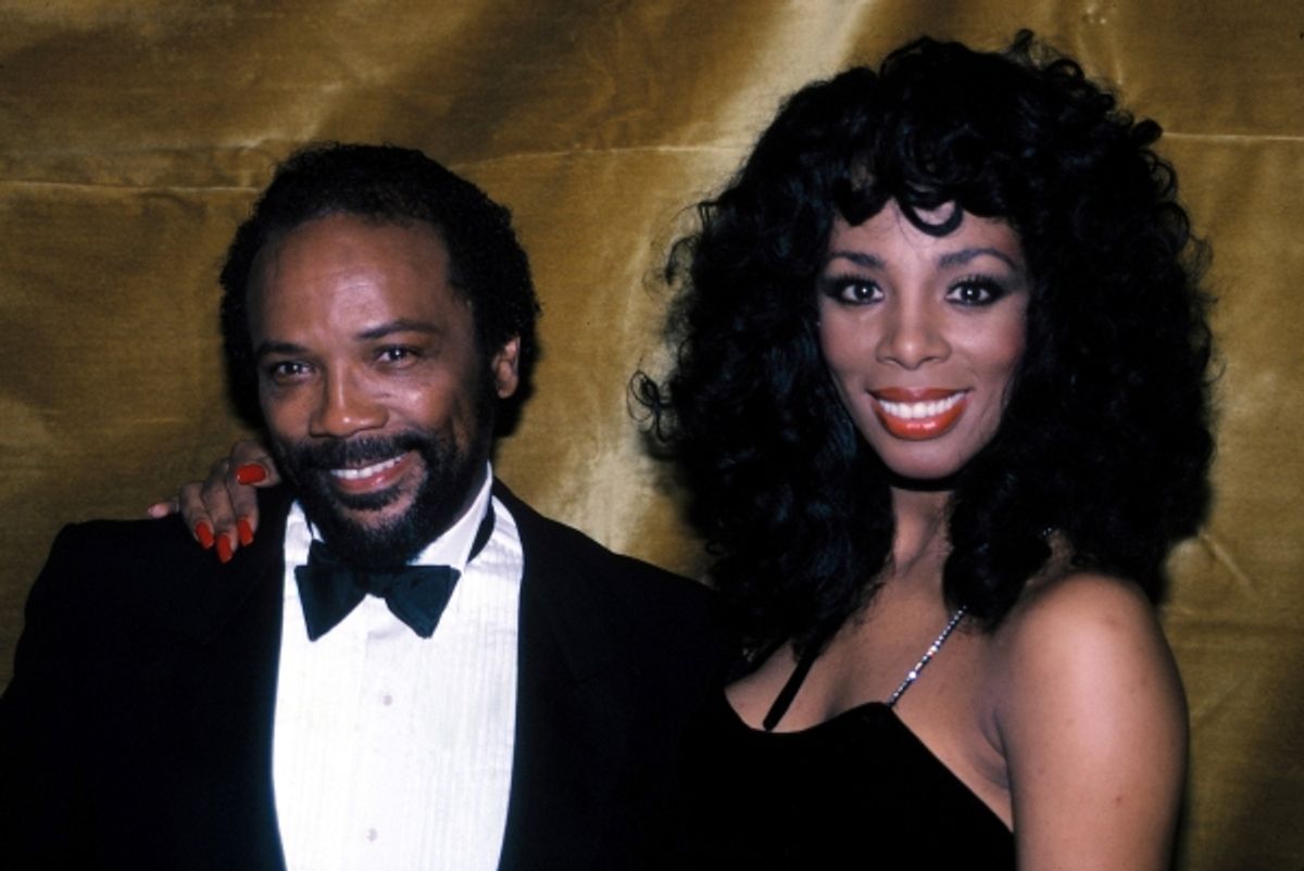 Quincy Jones & Donna Summer at the Savoy Theater in New York City. January 1983  at 
