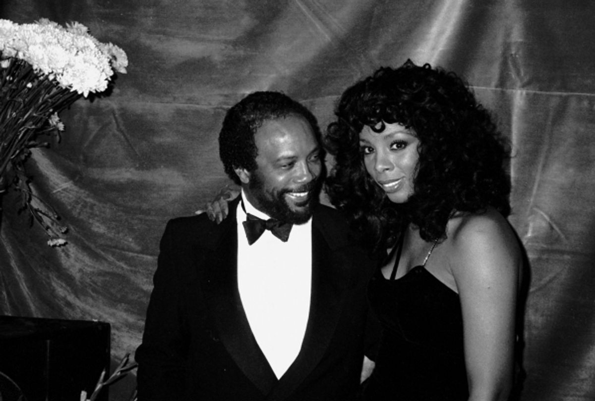 Quincy Jones & Donna Summer at the Savoy Theater in New York City. January 1983 at 