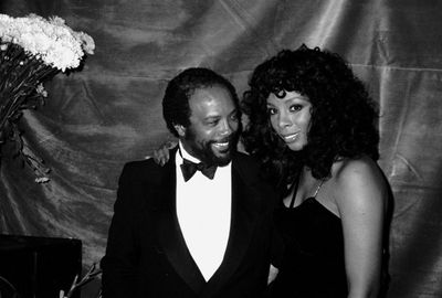 Quincy Jones & Donna Summer at the Savoy Theater in New York City. January 1983 Photo