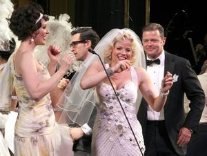  Aaron Lazar, Rachel York, Megan Hilty, Clarke Thorell. Photo Credit: Walter McBride  Photo