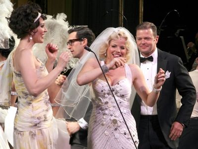  Aaron Lazar, Rachel York, Megan Hilty, Clarke Thorell. Photo Credit: Walter McBride  Photo