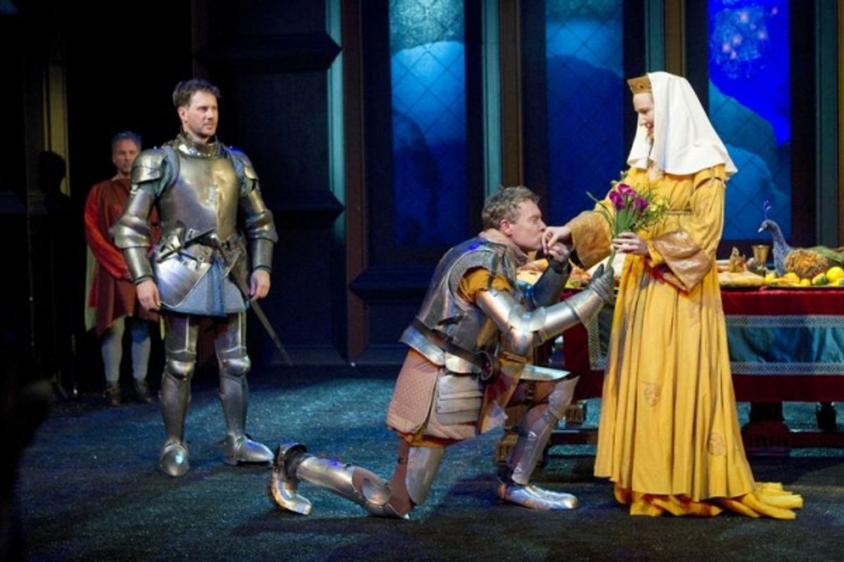 Tate Donovan and the cast of MEDIEVAL PLAY at 