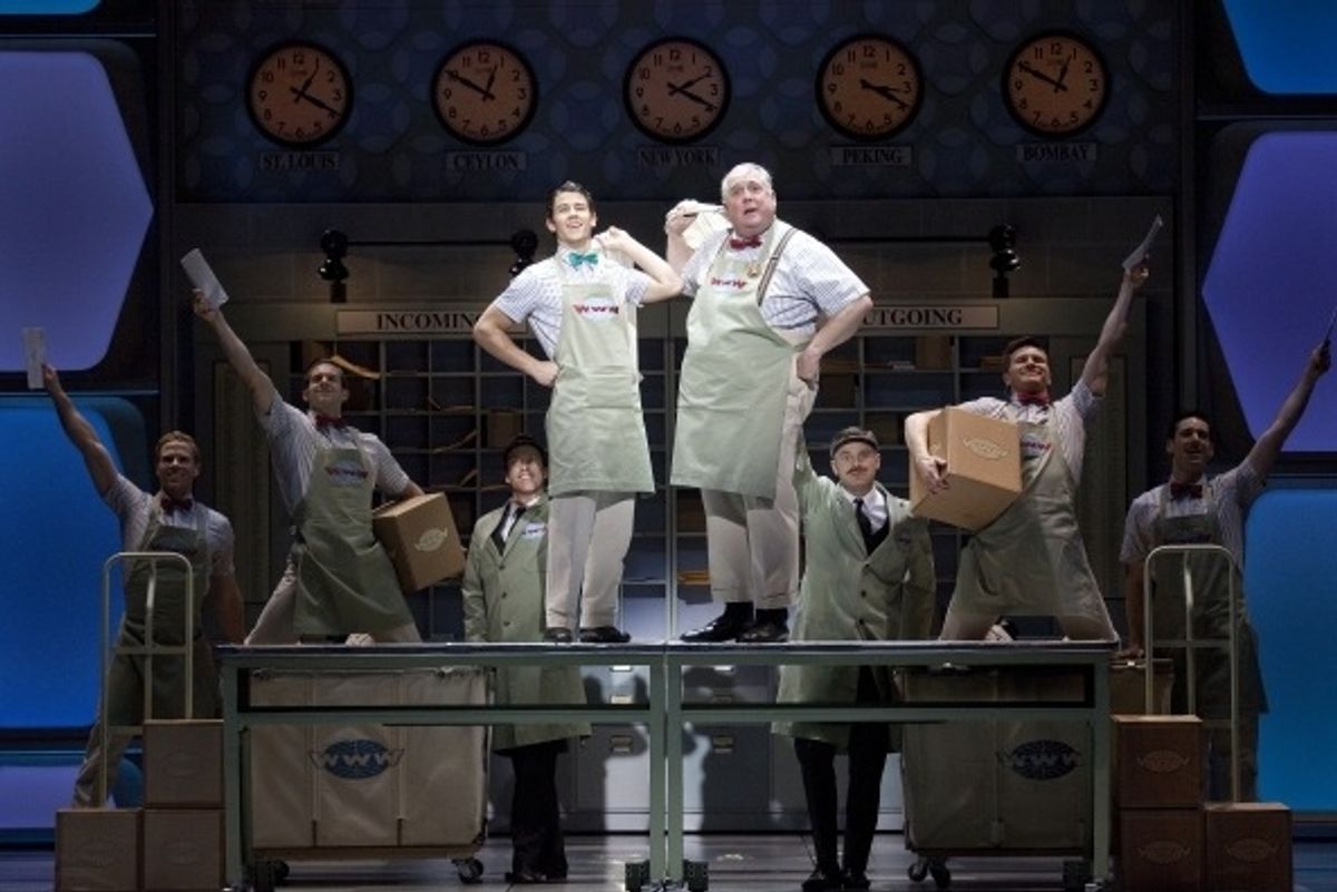 Nick Jonas and the cast of HOW TO SUCCEED
 at 