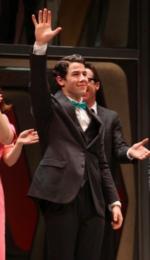 Nick Jonas at opening night curtain call
 Photo