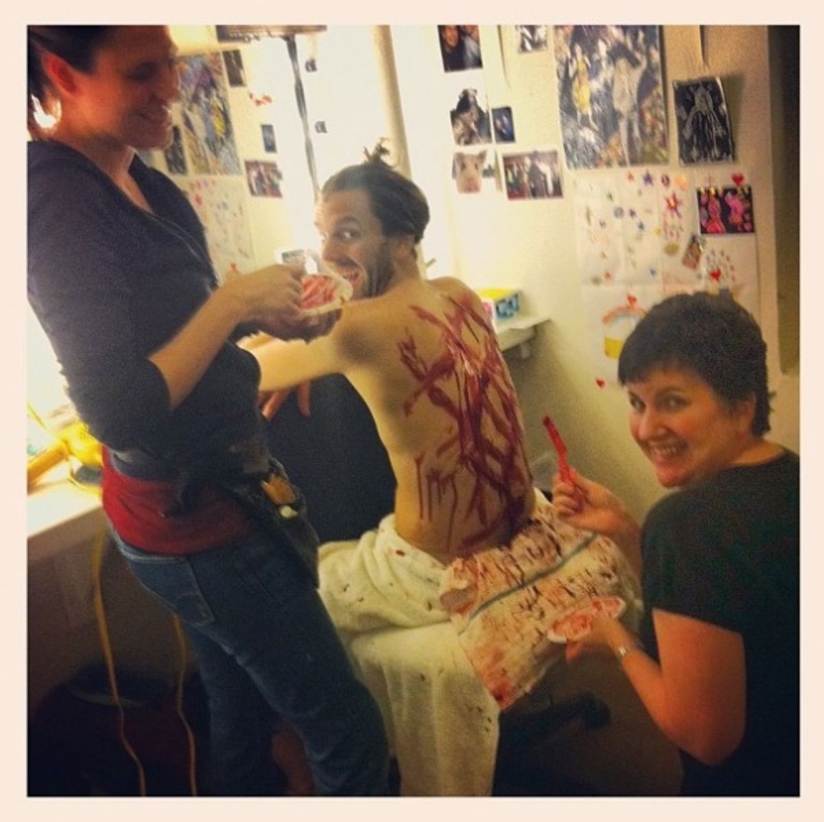 Paul Nolan getting bloody for Jesus Christ Superstar at 