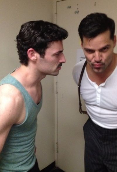 EVITA's Max von Essen ‏and Ricky Martin
 Photo
