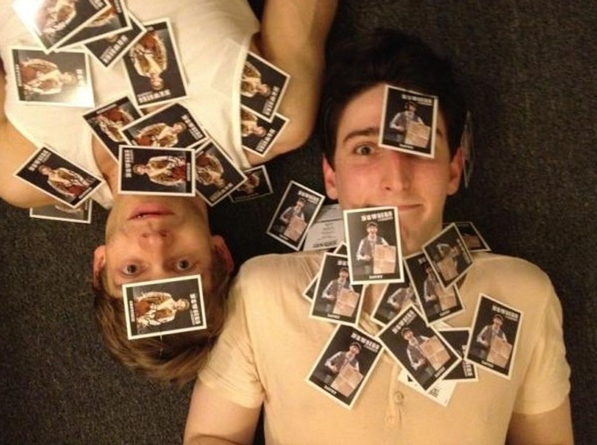 NEWSIES' Ben Fankhauser &#8207;and Andrew Keenan-Bolger at 