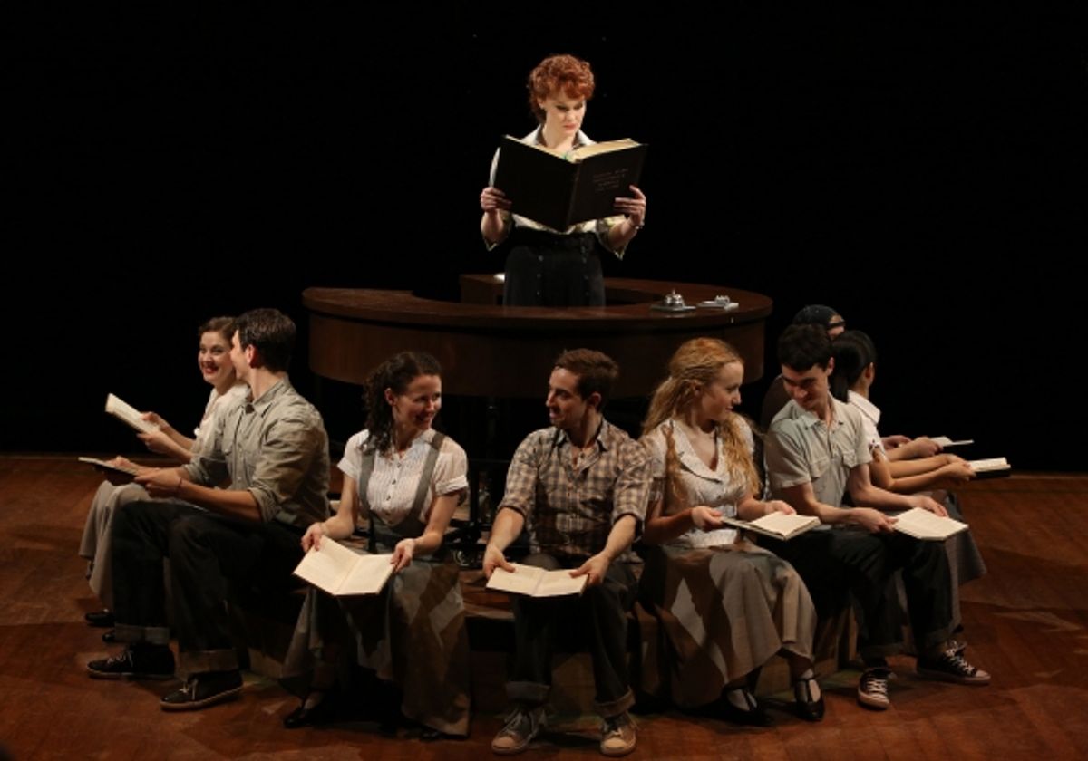 Kate Baldwin as Marian Paroo and the cast of Arena Stage at the Mead Center for American Theater at 