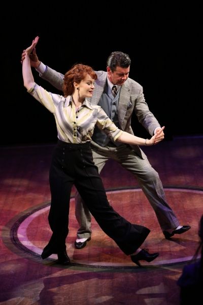 Kate Baldwin as Marian Paroo and Burke Moses as Harold Hill in Arena Stage at the Mea Photo