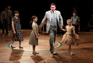 Jamie Goodson as Gracie Shinn, Mia Alessandra Goodman, Burke Moses as Harold Hill, He Photo