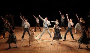 Burke Moses as Harold Hill and the cast of Arena Stage at the Mead Center for American Theater @ BroadwayWorld Burke Moses as Harold Hill and the cast of Arena Stage at the Mead Center for America Photo