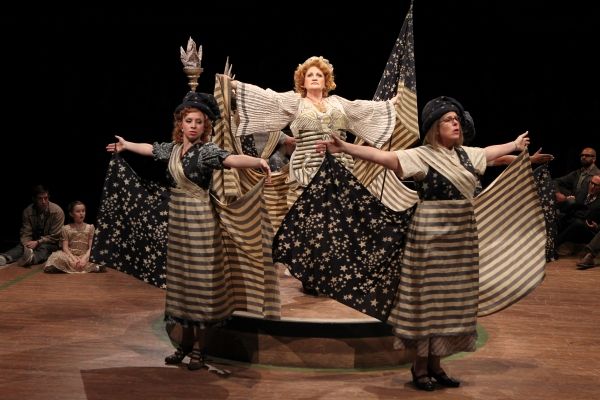 Katerina Papcostas as Ethel Toffelmier, Barbara Tirrell as Eulalie Mackecknie Shinn a Photo