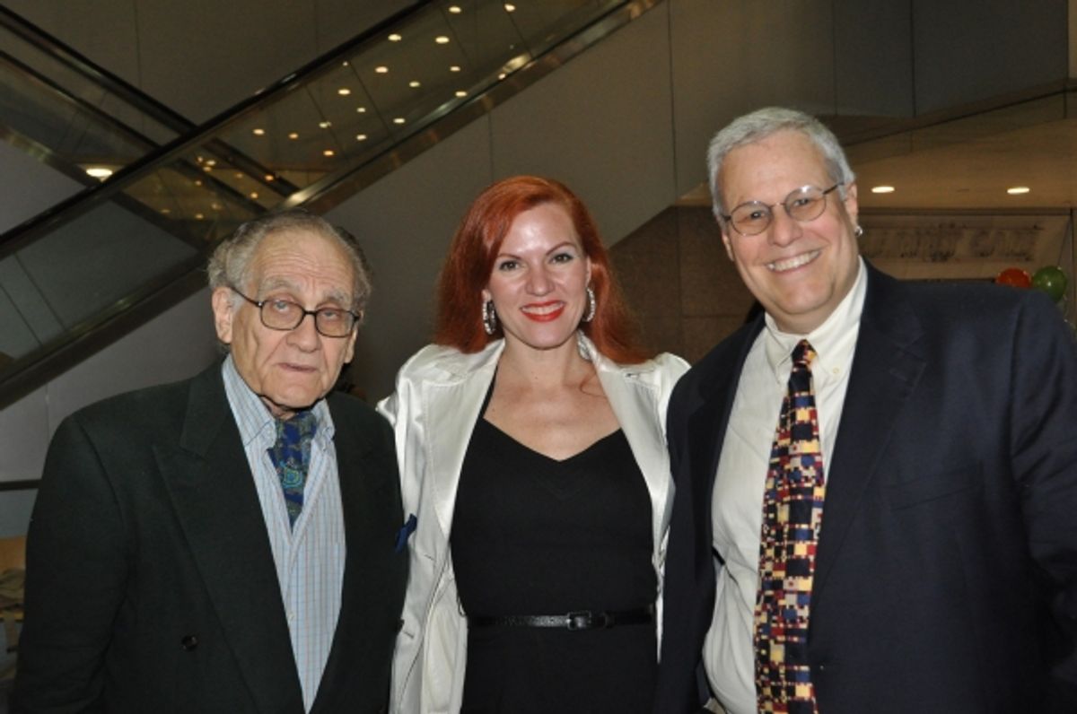 Elliott Ames, Quinn Lemley and Robert Goldberg at Matt Doyle, Betsy Wolfe, et al. in York Theatre Company's NEO 8