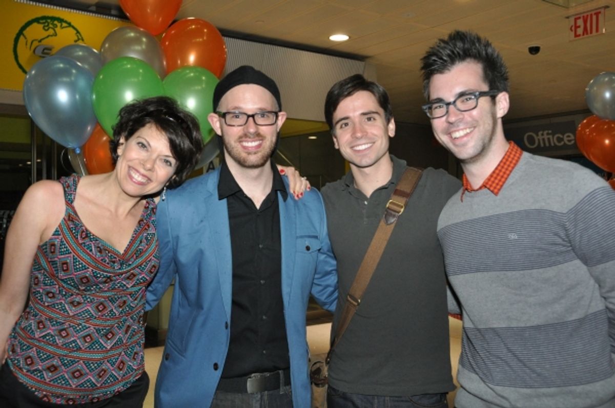 Jill Abramovitz, Ryan Scott Oliver, Matt Boyle and Matthew Murphy at Matt Doyle, Betsy Wolfe, et al. in York Theatre Company's NEO 8