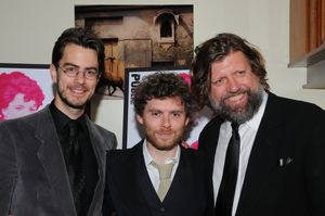 February House book writer Seth Bockley, composer Gabriel Kahane and Public Theater Artistic Director Oskar Eustis @ BroadwayWorld February House book writer Seth Bockley, composer Gabriel Kahane and Public Theater A Photo