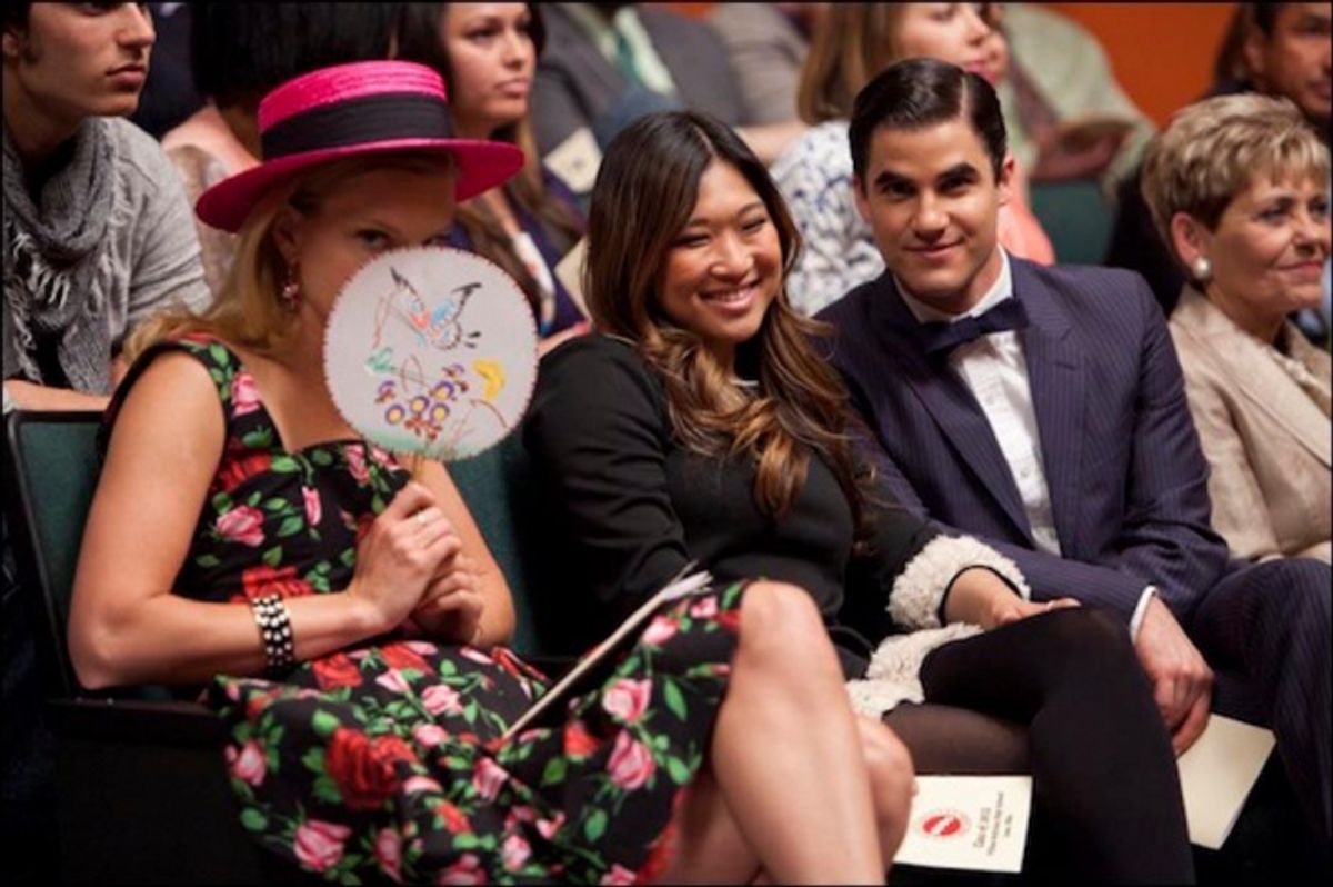 Heather Morris, Jenna Ushkowitz, Darren Criss at 