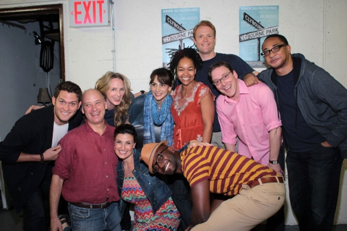 Steve Pasquale, Frank Wood, Christina Kirk, Idina Menzel, Annie Parisse, Taye Diggs, Crystal A. Dickinson , Brendan Griffin, Jeremy Shamos, Damon Gupton at 