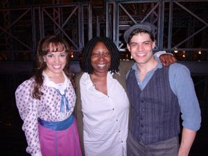 Kara Lindsay, Whoopi Goldberg and Jeremy Jordan Photo