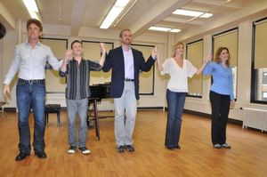 Sal Viviano, Andrew Gerle, George Dvorsky, Jenn Colella and Christiane Noll Photo
