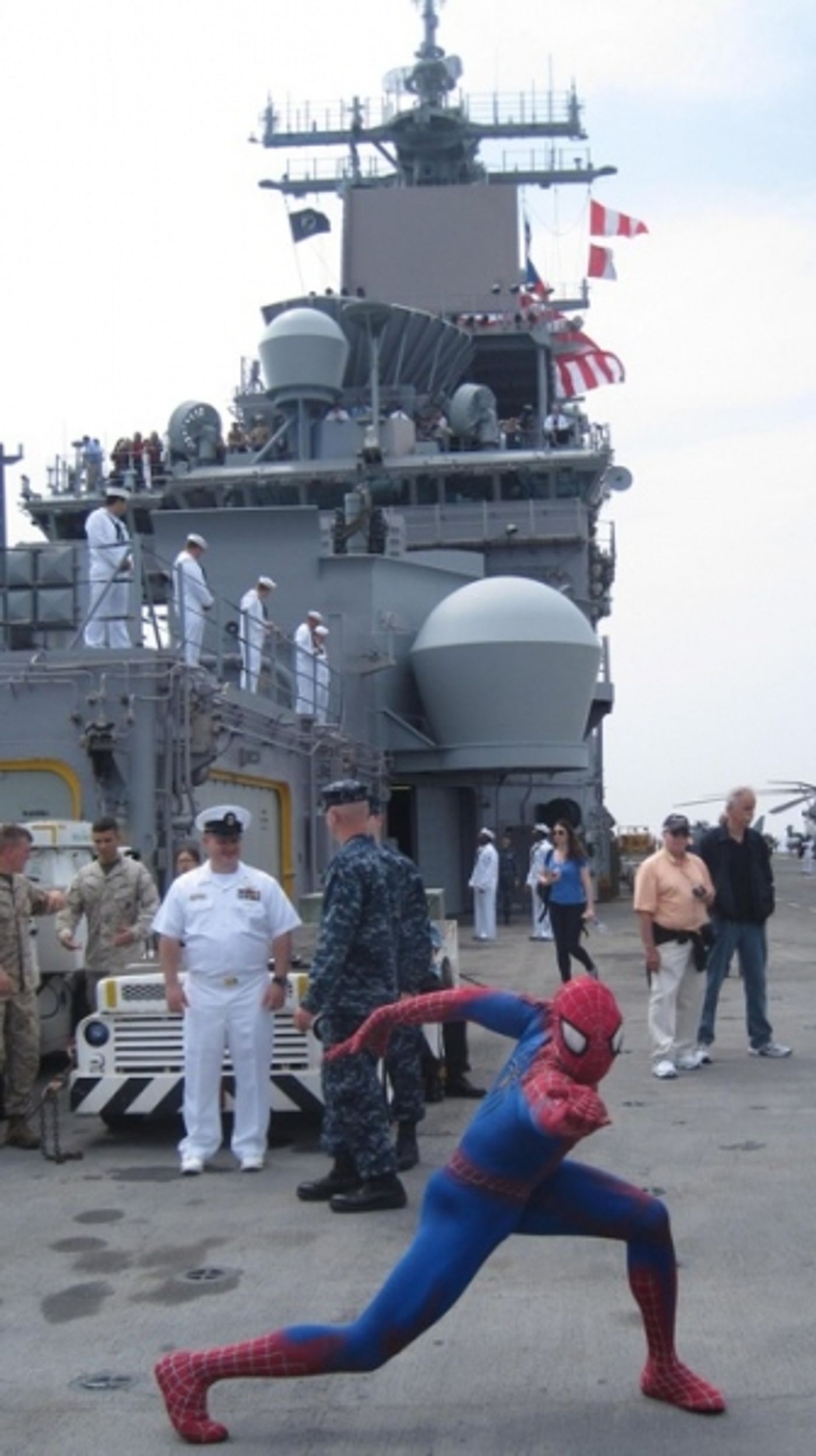 Photo Flash: SPIDER-MAN Welcomes Sailors Aboard USS Wasp for Fleet Week 2012  Image