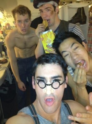 NEWSIES' Tommy Bracco, Evan Kasprzak, Ryan Steele and Alex Wong Photo
