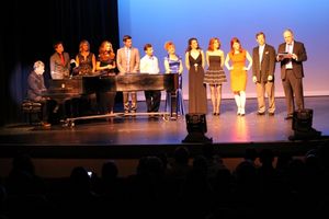L to R: Stephen Schwartz, Hunter Parrish, Laura L. Thomas, Haviland Stillwell, Ben Re Photo